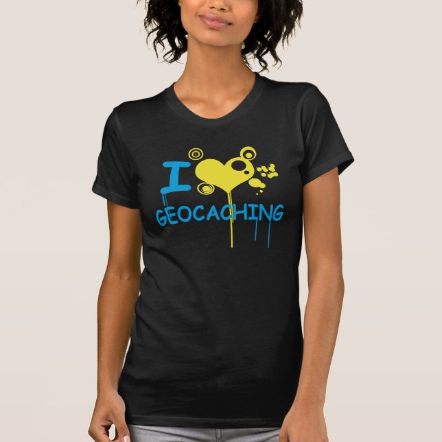 Camiseta I love geocaching (Anverso)