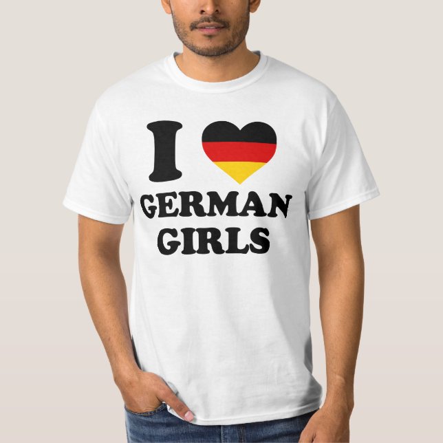Camiseta I love German Girls (Anverso)