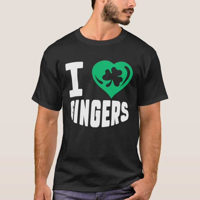 Camiseta I Love Gingers Ireland Redhead Red Orange Haired W (Anverso)