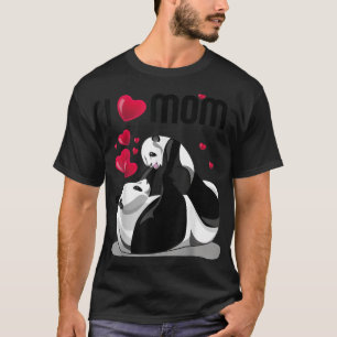 Camiseta I Love Grandma Mommy Mom Mama Family Baby Panda Be