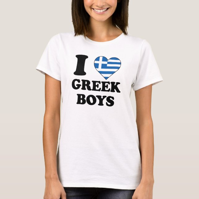 Camiseta I love Greek Boys (Anverso)