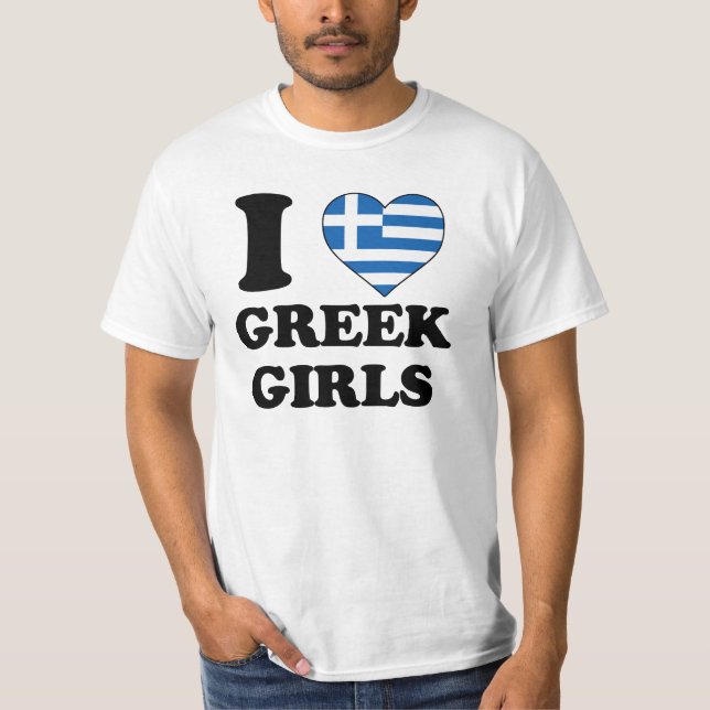 Camiseta I love Greek Girls (Anverso)