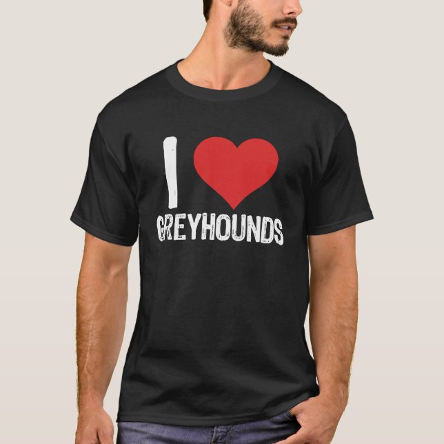 Camiseta I Love Greyhounds (Anverso)