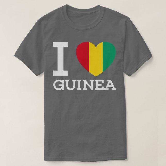 Camiseta I Love GUINEA Flag Heart special T  for Guinea Lov (Diseño del anverso)