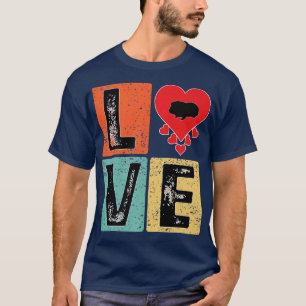 Camiseta I Love Guinea Pig Animal Lover Valentine's Day Gui
