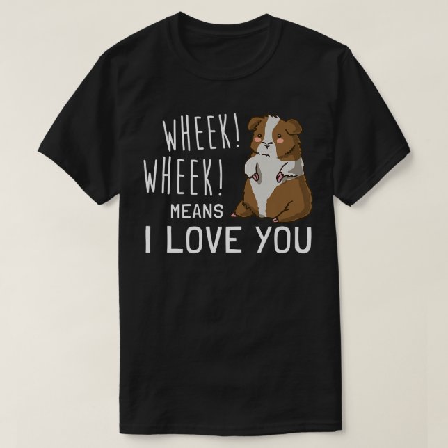 Camiseta I Love Guinea Pigs Premium 2999  (Diseño del anverso)