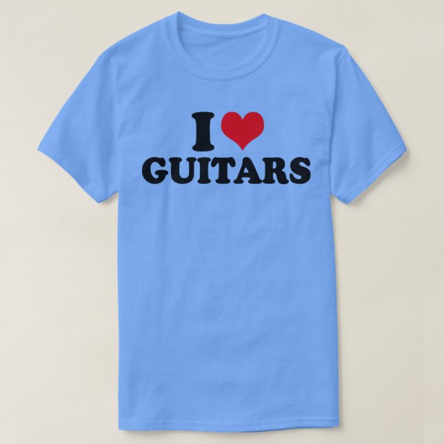 Camiseta I Love Guitars (Diseño del anverso)