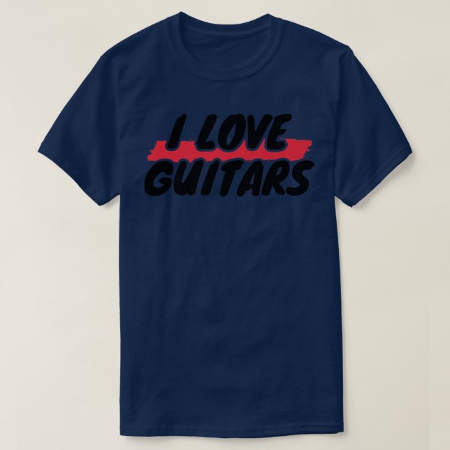 Camiseta I Love Guitars Premium  (Diseño del anverso)