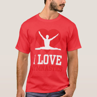 Camiseta I Love Gymnastics Gymnasts Gymnast Sports Lover vi