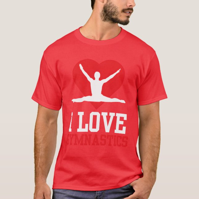 Camiseta I Love Gymnastics Gymnasts Gymnast Sports Lover vi (Anverso)