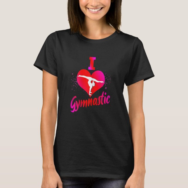 Camiseta I Love Gymnastics Gymnsatik Handstand Sports Club  (Anverso)