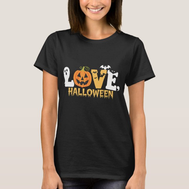 Camiseta I LOVE Halloween Spooky (Anverso)