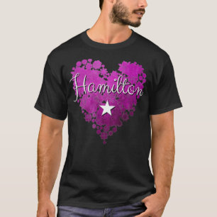 Camiseta I Love Hamilton Heart Gift for Teenage Girl Women