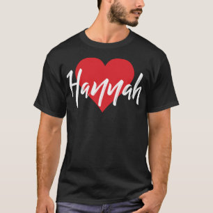 Camiseta I Love Hannah First Name Tshirt I Heart Named Long