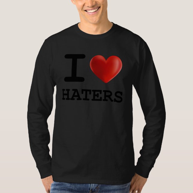 Camiseta I Love HATERS Heart    Present (Anverso)