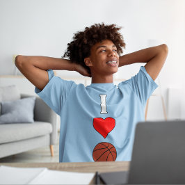 Camiseta I Love/Heart Basketball Boys Basketball Player