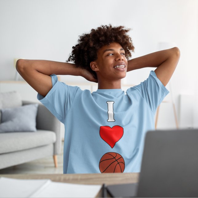 Camiseta I Love/Heart Basketball Boys Basketball Player (Subido por el creador)