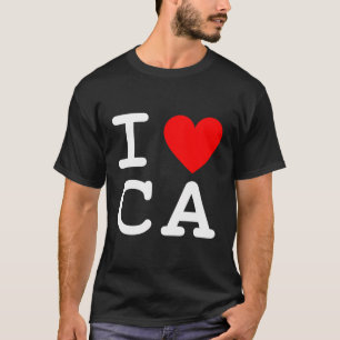 Camiseta I Love Heart California Usa State Ca Souvenir Gift