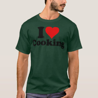 CAMISETA I LOVE HEART COOKING BAKING CULINARY ARTS RECIPES 