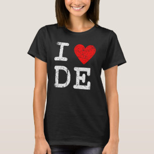 Camiseta I Love Heart Delaware USA State DE Souvenir Gift D
