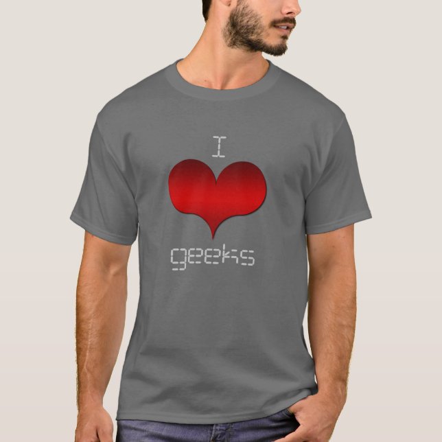 Camiseta I Love (Heart) Geeks Dark Men's Tee (Anverso)