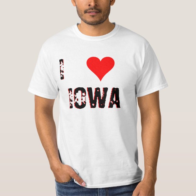 Camiseta I Love (Heart) IOWA (Anverso)