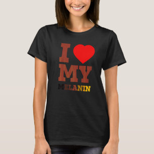 Camiseta I Love Heart My Melanin Black History Month Afroce