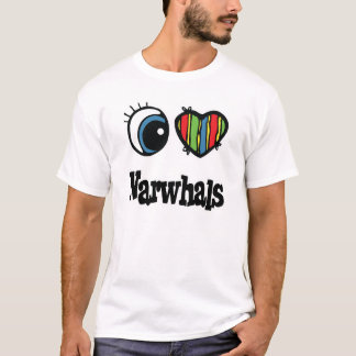 Camiseta I Love (Heart Narwhals)