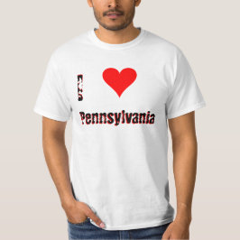 Camiseta I Love (Heart) Pennsylvania