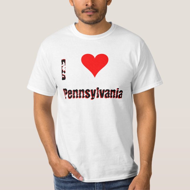 Camiseta I Love (Heart) Pennsylvania (Anverso)