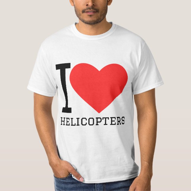 Camiseta I love helicopters  (Anverso)