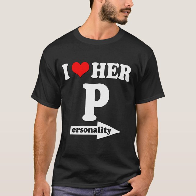 Camiseta I Love Her Ity Funny Valentine's Day Couple Matchi (Anverso)