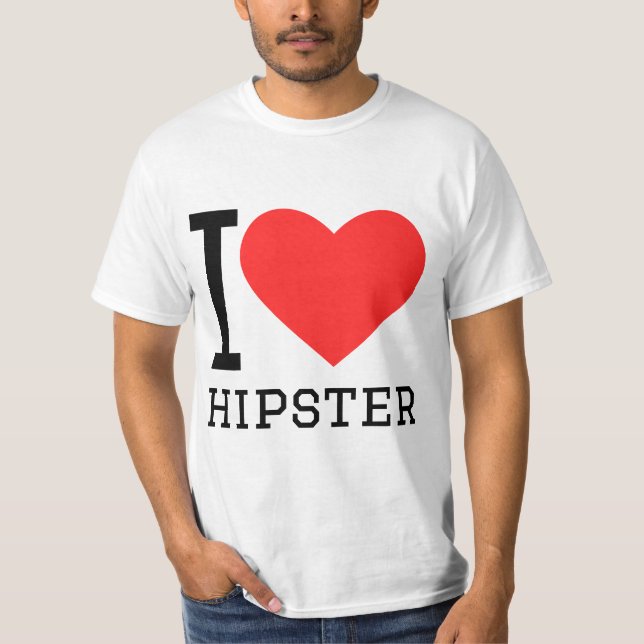 Camiseta I love hipster (Anverso)