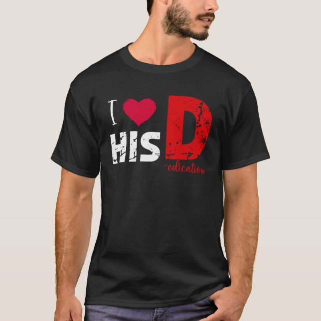 Camiseta I Love His D Love Her P  Valentines Day Matching C (Anverso)