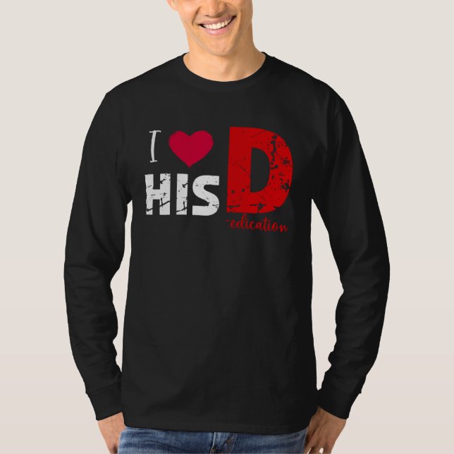 Camiseta I Love His D Love Her P  Valentines Day Matching C (Anverso)