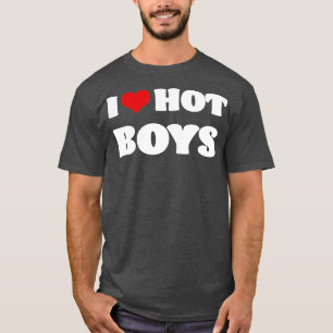 Camiseta I Love Hot Boys I Heart Hot Boys
