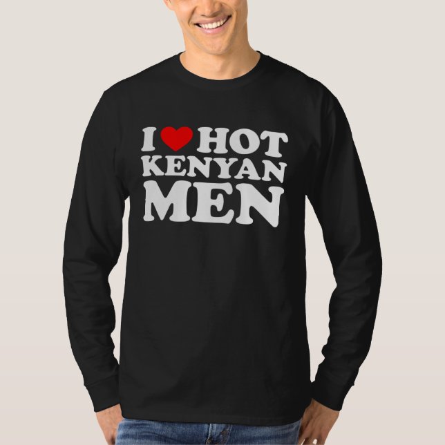 Camiseta I Love Hot Kenyan Men (Anverso)