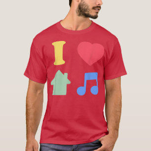 Camiseta I Love House Music - Edm Dj 1284