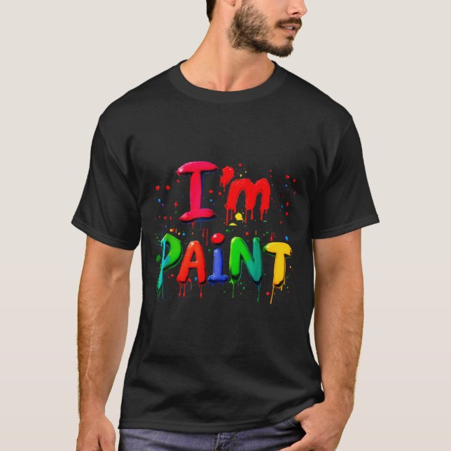 Camiseta I Love I Like To Finger Paint Couple I'm Paint Val (Anverso)