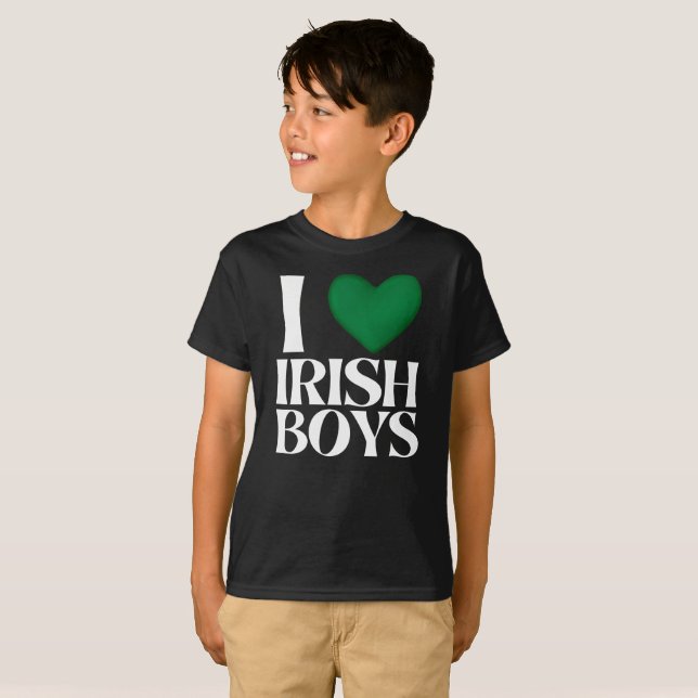Camiseta I love irish boys, St. Patrick's Day 2026 (Anverso completo)