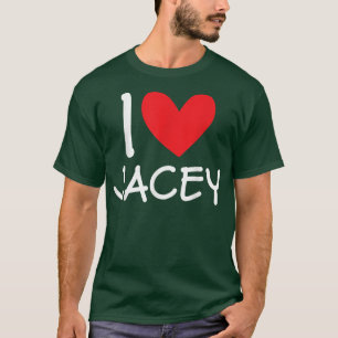 Camiseta I Love Jacey Name Personalized Girl Woman BFF Frie