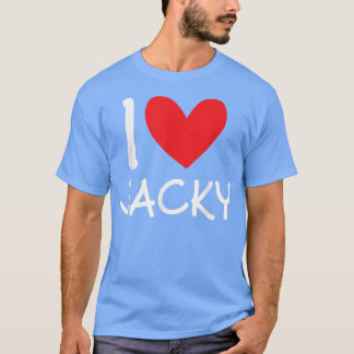 Camiseta I Love Jacky Name Personalized Girl Woman BFF Frie