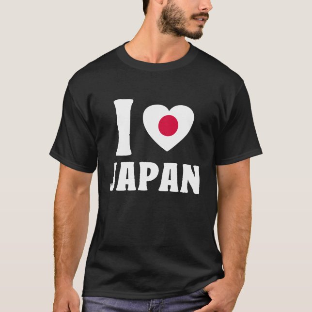 Camiseta I Love Japan Flag Japanese Heart (Anverso)