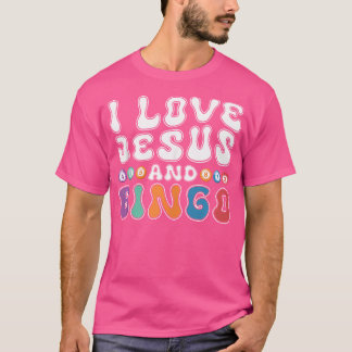 Camiseta I Love Jesus And Bingo Christian Cross Board Games