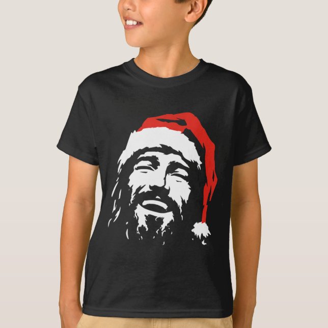 Camiseta I Love Jesus Christmas Green  (Anverso)