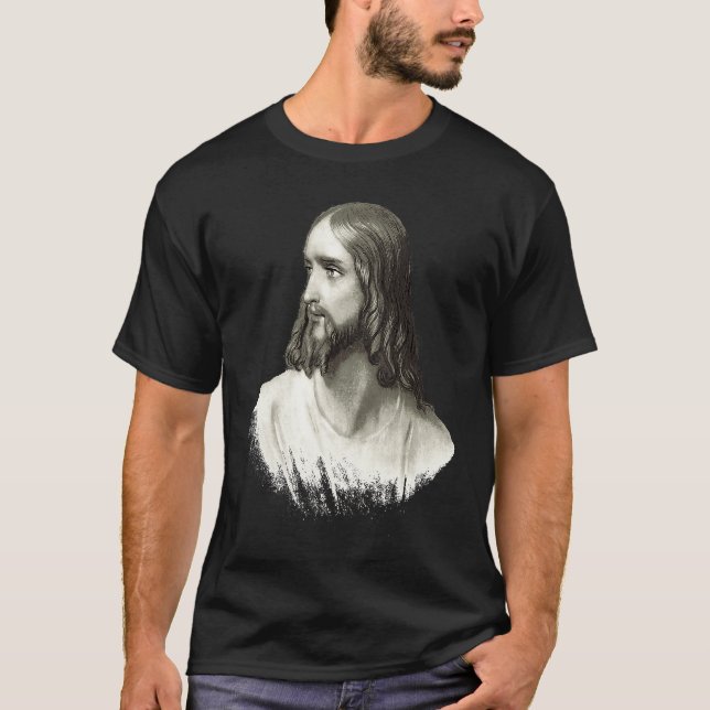 Camiseta I love Jesus Jesus Christ portrait Saint Face  God (Anverso)
