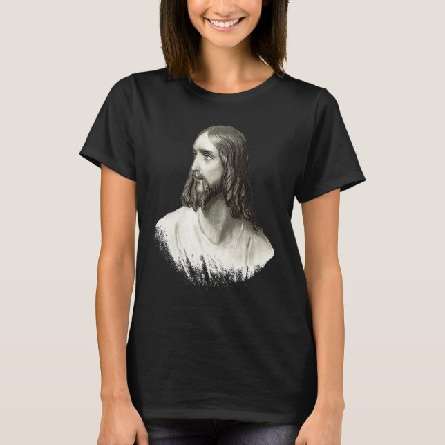 Camiseta I love Jesus Jesus Christ portrait Saint Face  God (Anverso)
