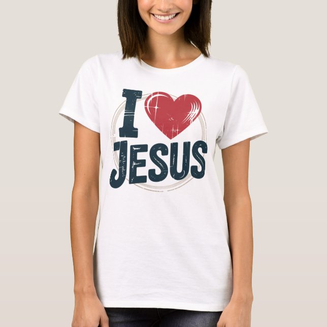 Camiseta I Love Jesus Vintage Shirt (Anverso)