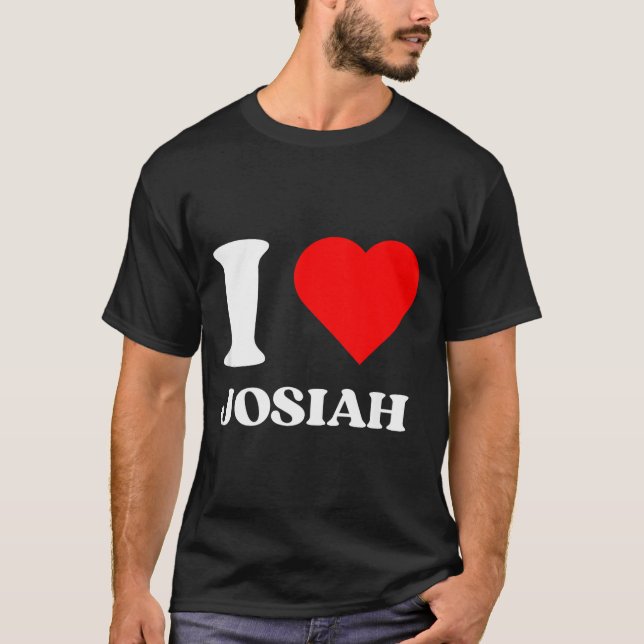 Camiseta I Love Josiah I Heart Josiah Name Y2k Valentines D (Anverso)