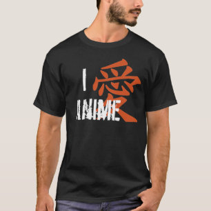Camiseta I Love (kanji) Anime